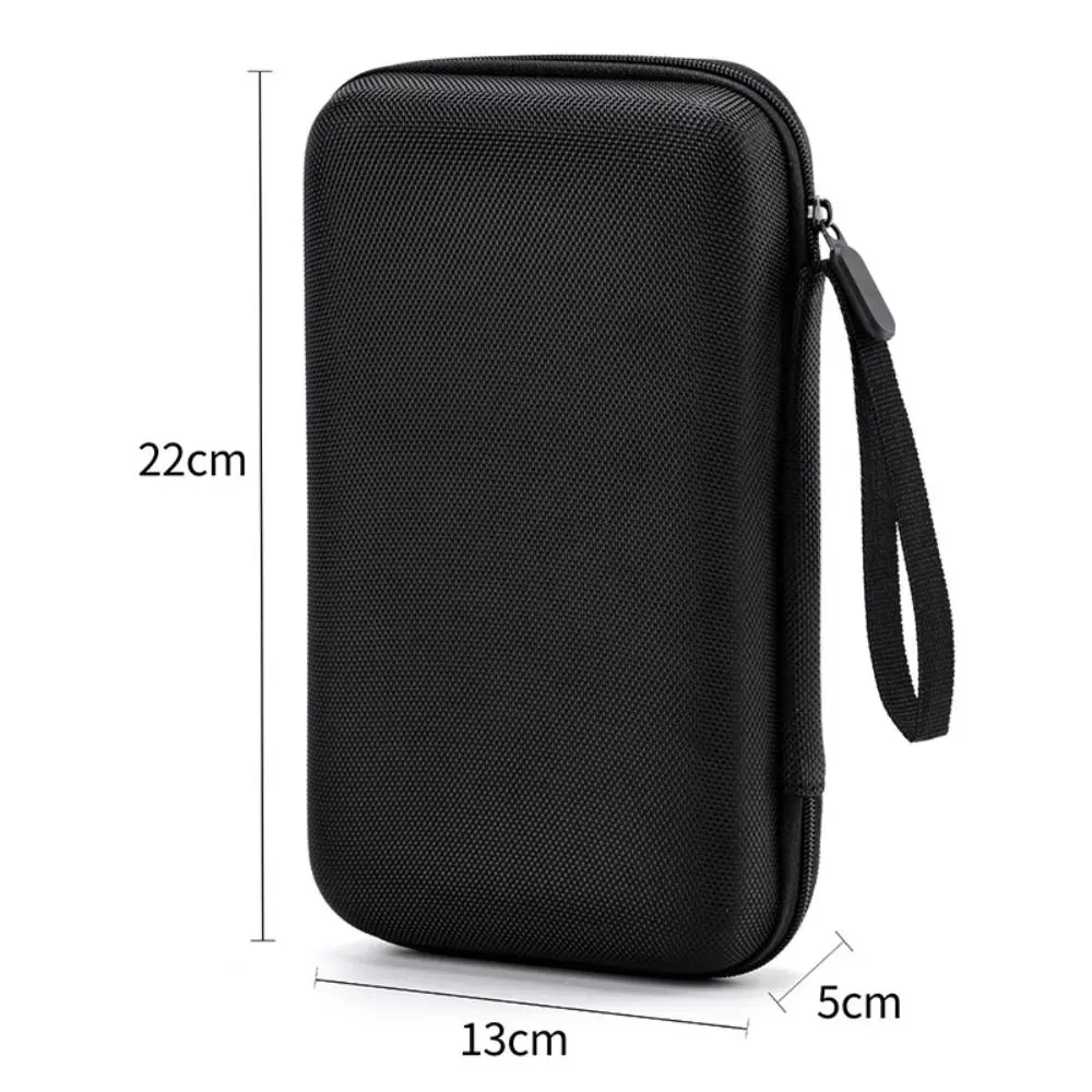 Durable Hard Shell EVA Storage Box Black Mini Pouch Carrying Bag Portable Zipper Earphone Case Charging Cable