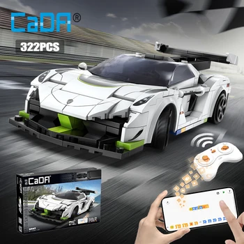 Cada APP programming remote control Swedish ghost sports car building blocks city RC vehicle racing car bricks gifts toys for children