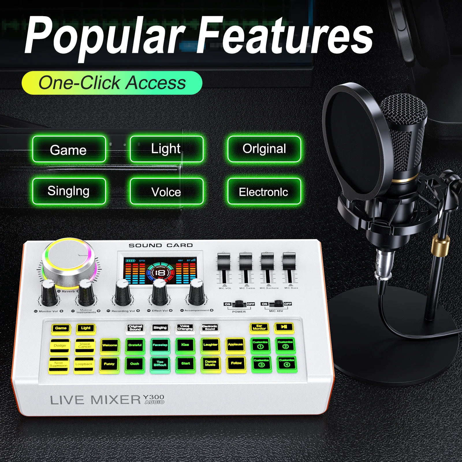 Tenlamp Y300-BM800 Podcast Equ - Esports Gaming Bundle review and price