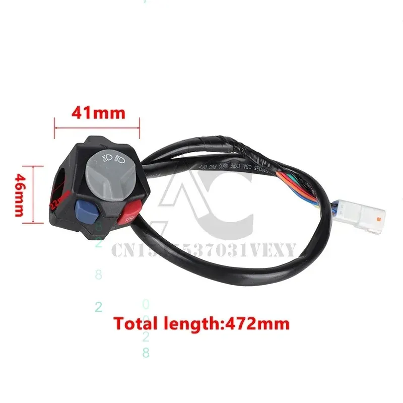 Motorcycle Universal Electric Flameout Starter Stop Horn Kill Switch Three Function Button For Dirt Bike EXC-F SXF XC TE FE FX