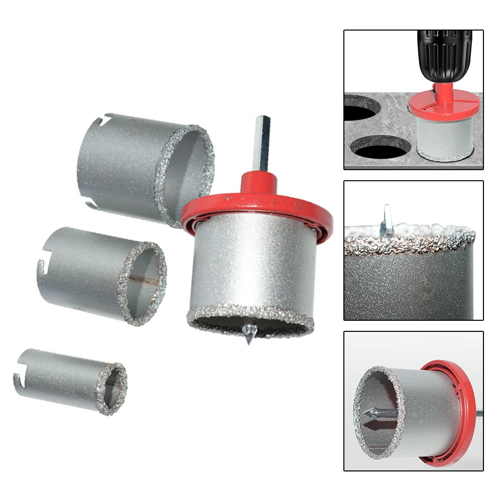 

4pcs Hole Opener Coring Drill Bits Holes Drill Bit Alloy Steel 33-73mm For Glass Tile Marble Length 140 Mm For Glass Tile