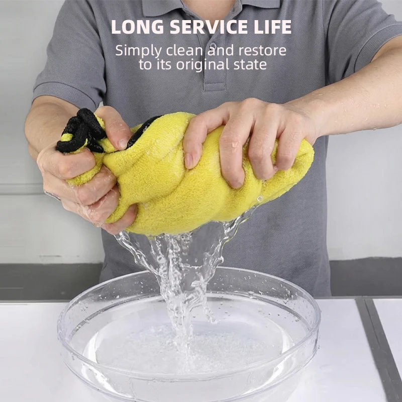1/2/5pcs Microfiber Cleaning Towel — Thicken Soft, Double Layer, Hemming Edge, Car Wash Drying Cloth, Auto Detailing Accessory