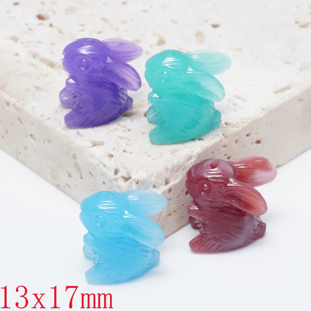 13x17 مللي متر أرنب على شكل مجوهرات من مادة الراتنج لطيف الخرز فصل الخرز صنع قلادة سوار أقراط 10 قطعة/الحزمة #3