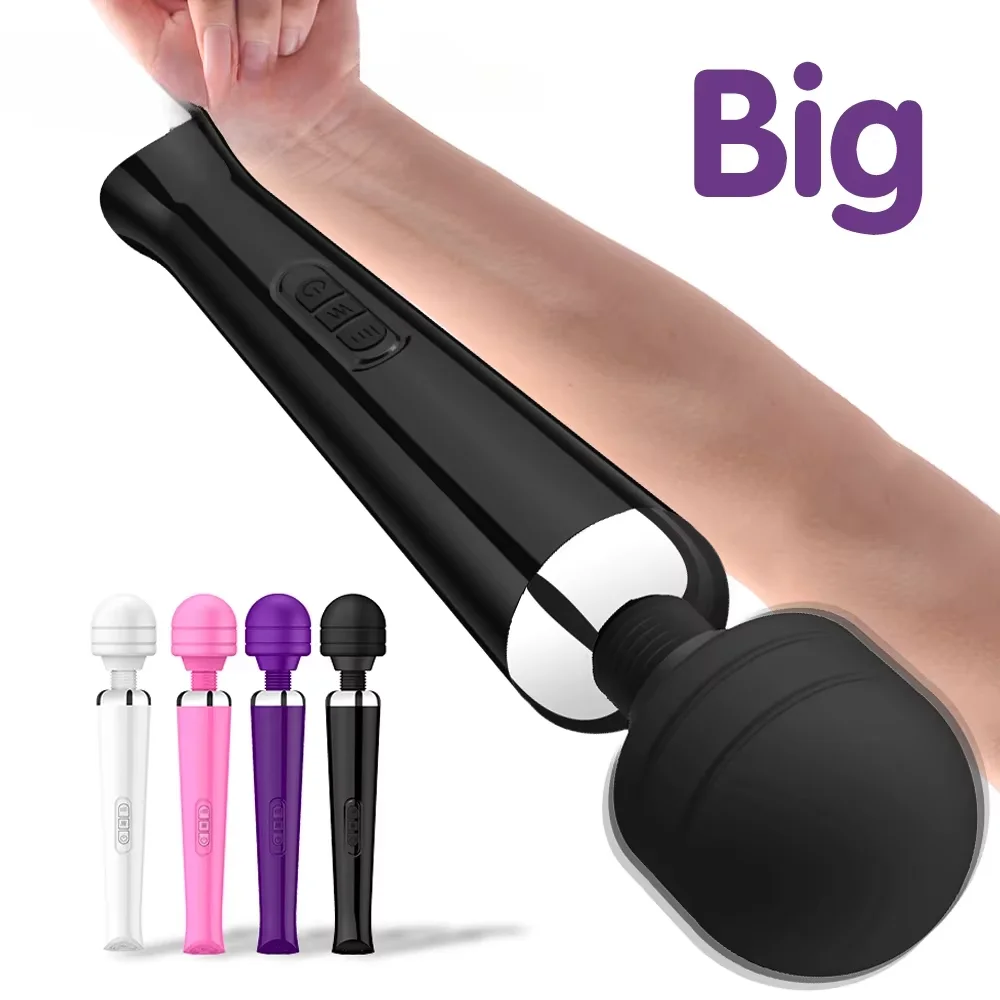 Powerful Magic Wand Vibrator for Women Big AV Body Massager G Spot Clitoris Stimulator USB Charging Adult Sex Toys for Woman