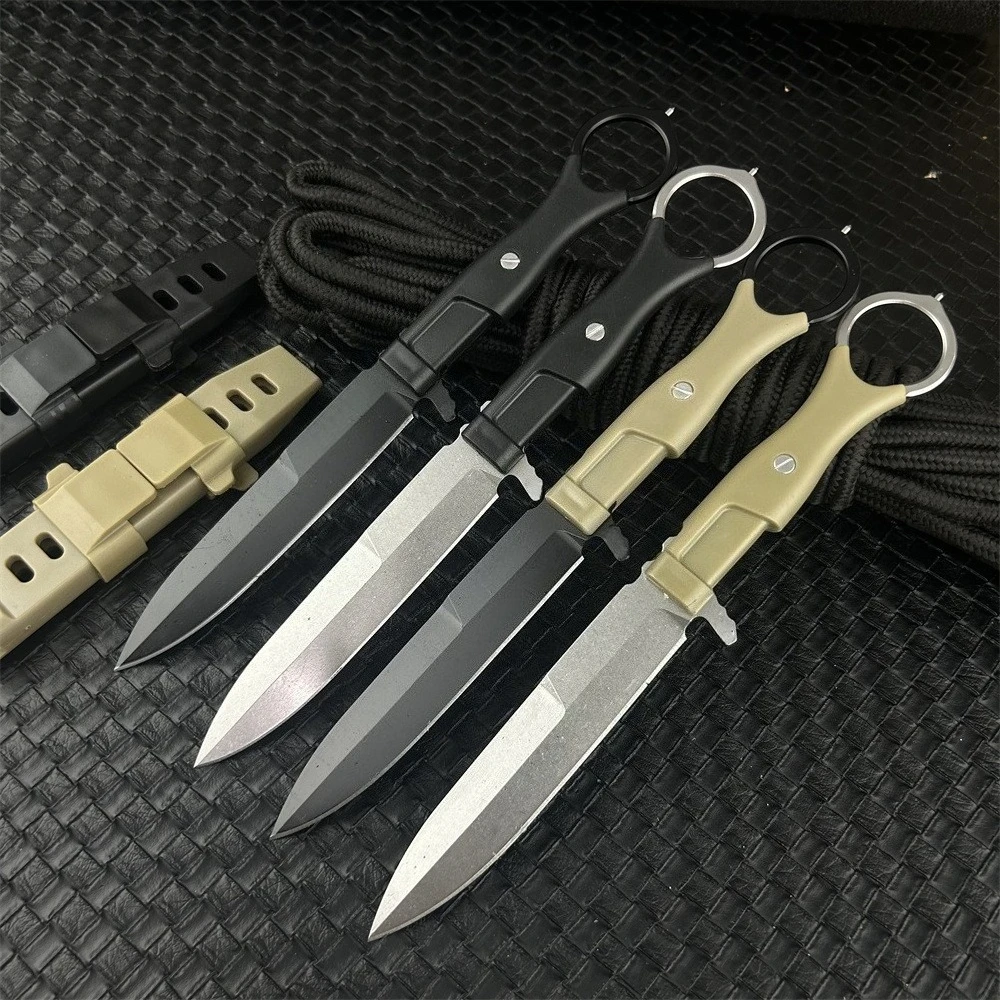 

Нож с фиксированным клинком 8Cr13Mov, рукоять из нейлонового волокна, прочный EDC-инструмент с клипсой для ремня, премиальный тактический нож для активного отдыха и кемпинга