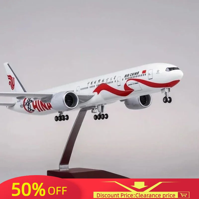 

New 47CM 1/157 Airplane 777 B777 Dreamliner Aircraft Air China Airlines Model W Light & Wheel Diecast Plastic Resin Plane Decor