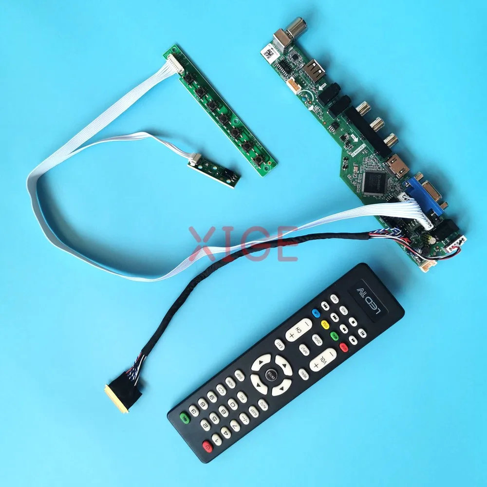 

DIY комплект для B156XTN03.2 B156XTN03.4 LVDS 40-контактный 15,6 "USB + AV + VGA + HDMI 1366x768 ноутбука матричный ТВ аналоговый контроллер плата драйвера