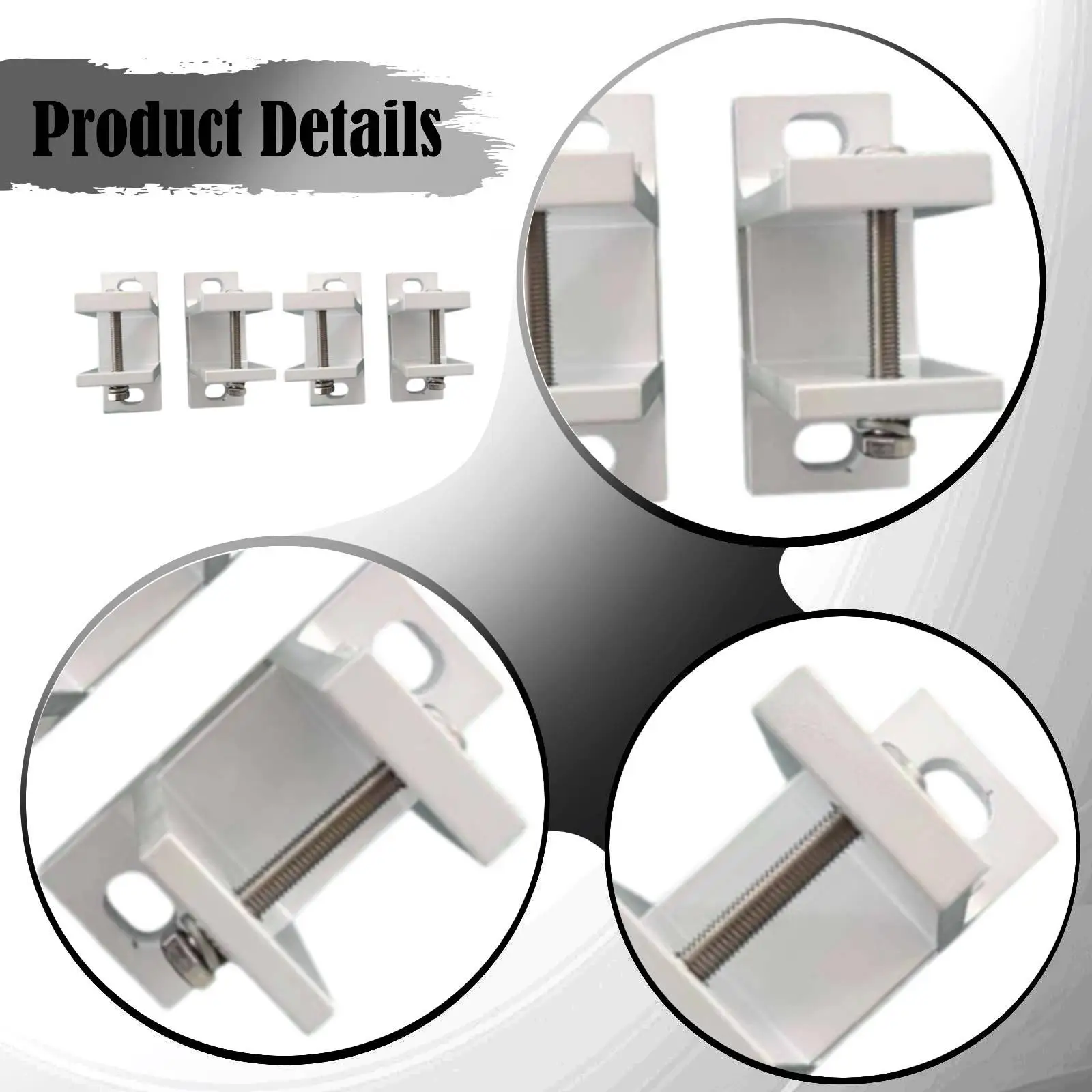 4 Pieces Awnings Wall Mounting Bracket Rain Cover Support Bracket Easy Installation Fittings for Home Patio Balcony Outside