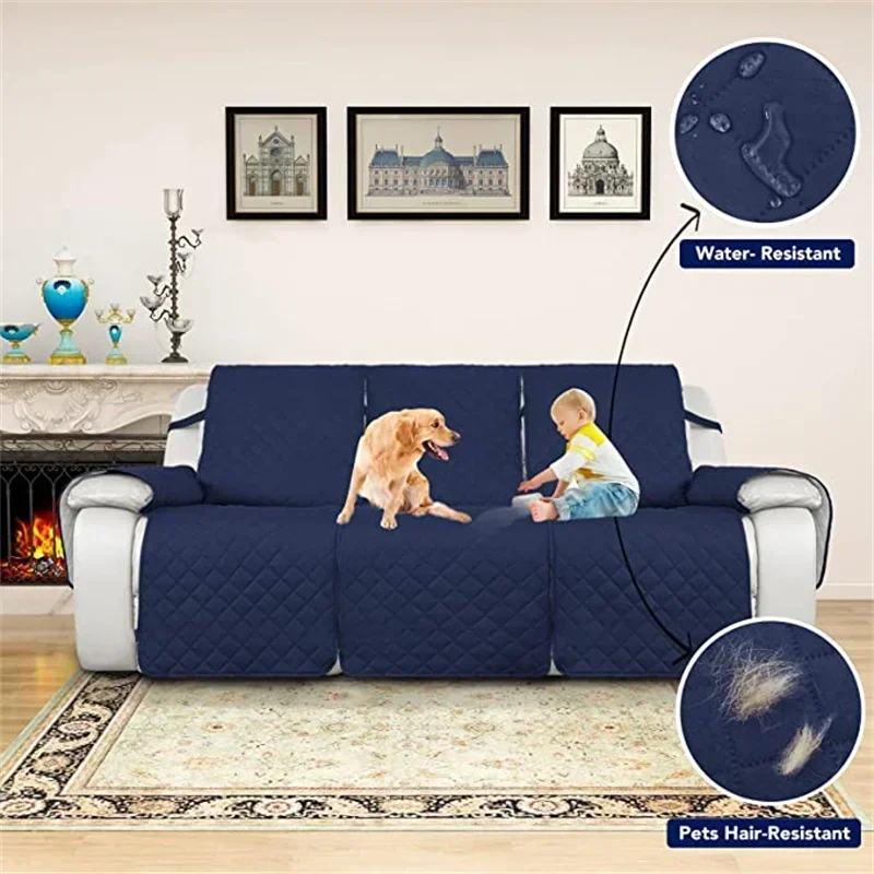 1/2/3 Seater Recliner Sofa Cover Pet Dog Kid Sofa Mat  Chair Couch Slipcovers Relax Lounger Couch Towel Armchair Covers view 5