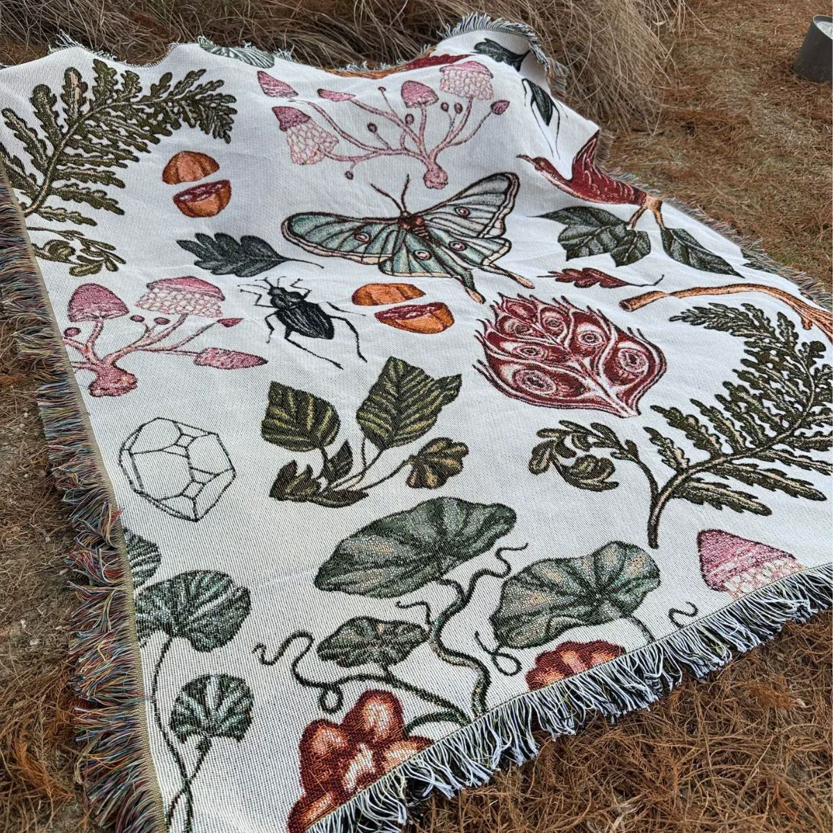 Outdoor Camping Blanket Fluffy Bohemian Decorative Carpet Travel Picnic Style Leisure Mat Cover for Sofa Spring Bed Linen Fabric