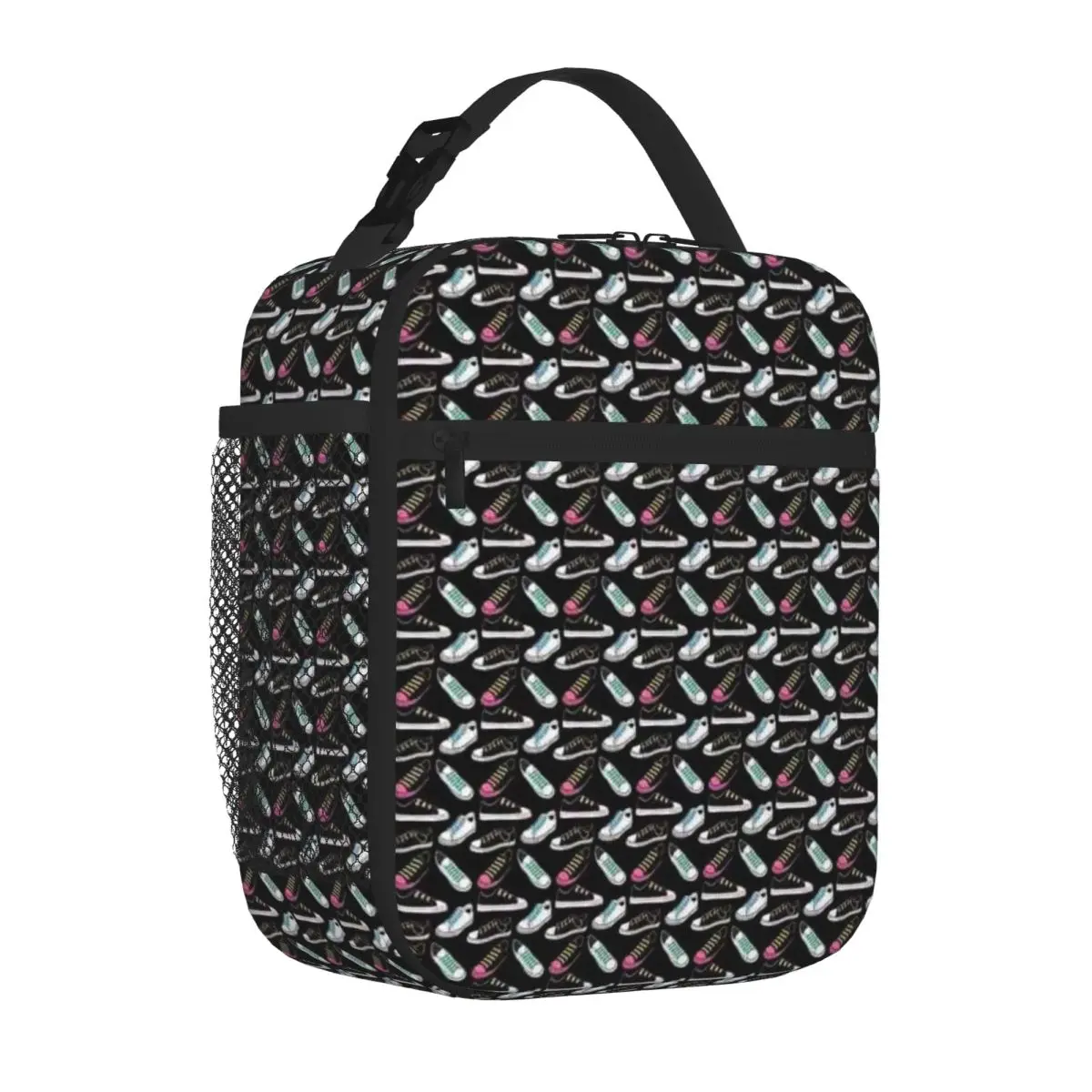 Bestselling Sneakers Illustration Pattern Urban Youth Art Striped Office Lunch Bag Desk Dining Food Storage Bag