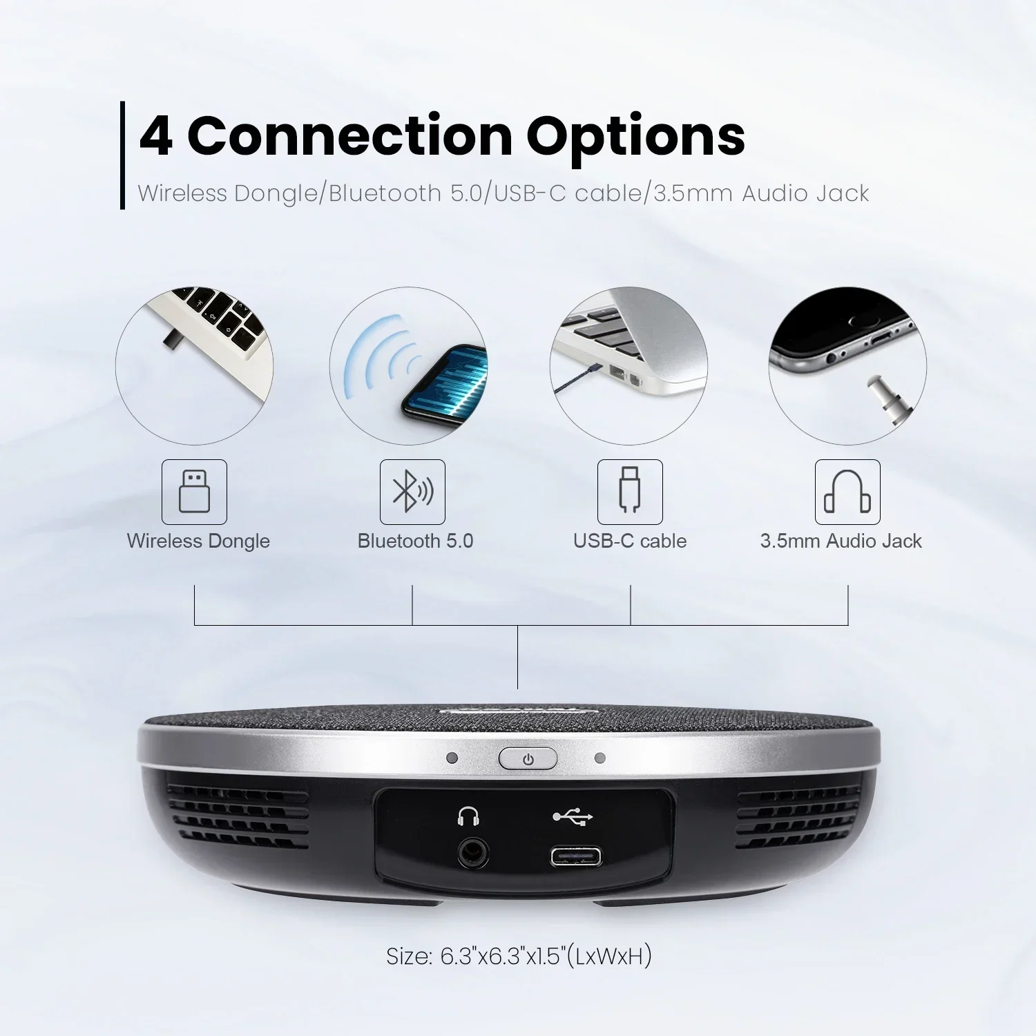 

Best Conference Camera System 4K AI Auto Tracking Conference PTZ Camera And BT Wireless Conference Speaker Microphone