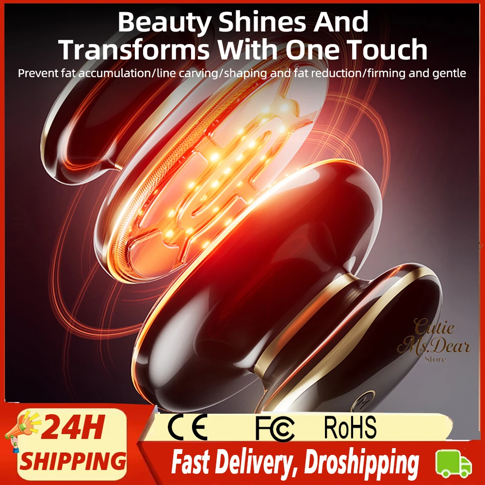 

Ручной беспроводной массажер для удаления целлюлита 4 в 1, EMS, светодиодная светотерапия, сжигатель жира для похудения, живота, талии, рук, ног