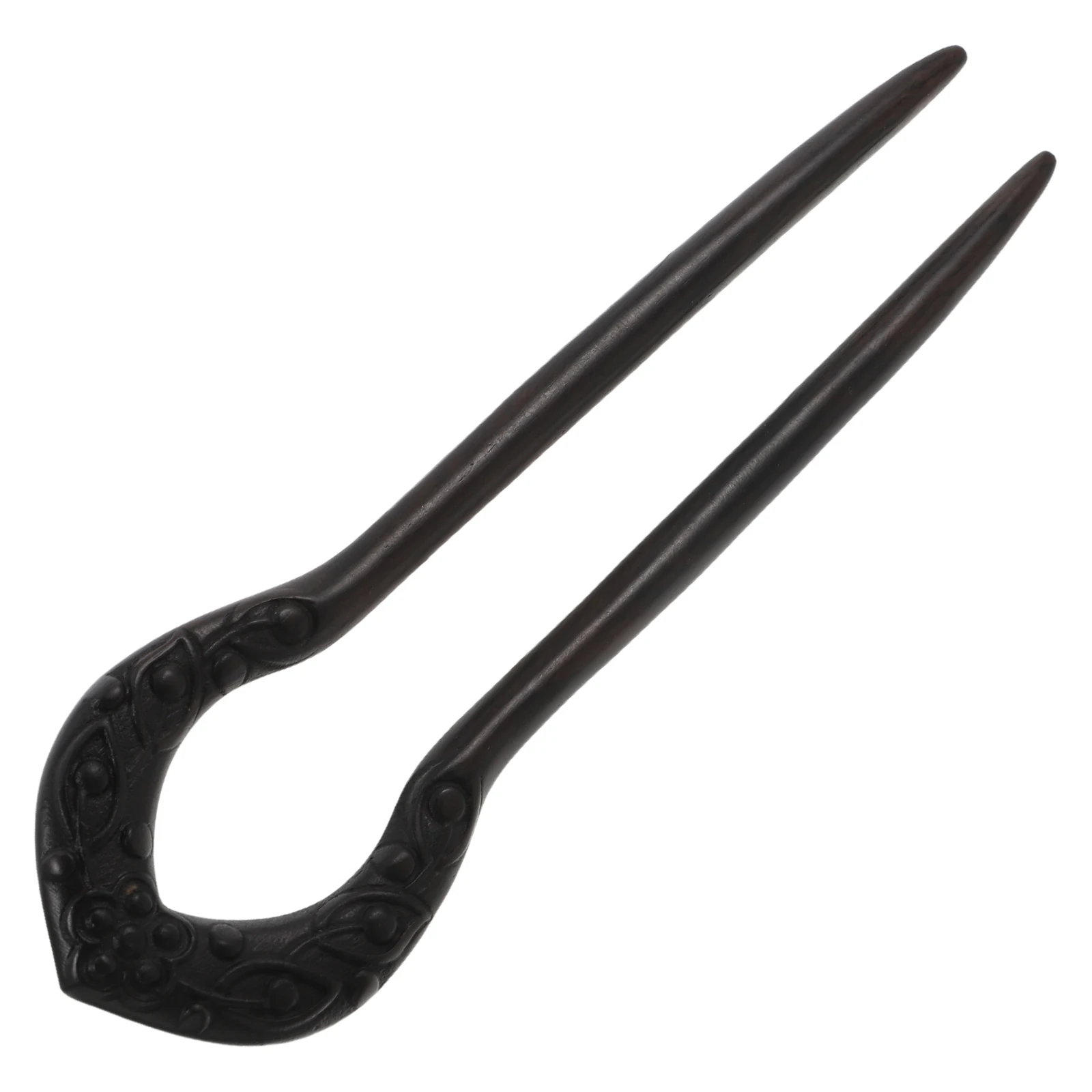 

U-Shaped Double Hairpin Bun Ancient Style Accessories Durable Sandalwood Chinese Hairpins Coffee Twist Pins Wedding for Long