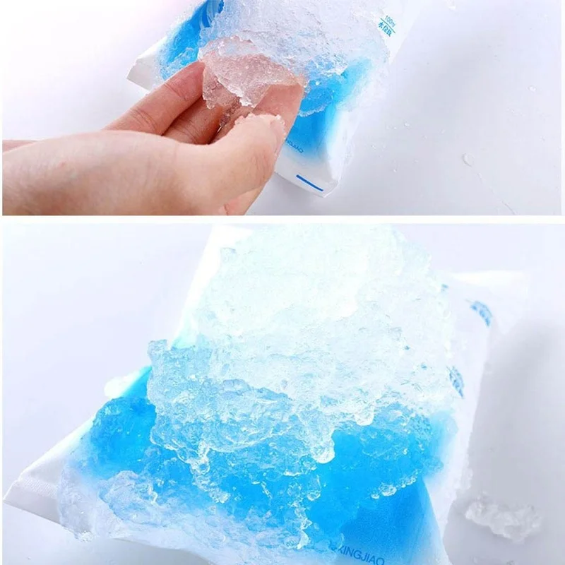 100ml-600ml 10pcs/set Reusable Ice Bag Dry Ice Gel Pack Ice Cooler Bag Insulated for Lunch Box Picnic Bag First Aid Pain Relief