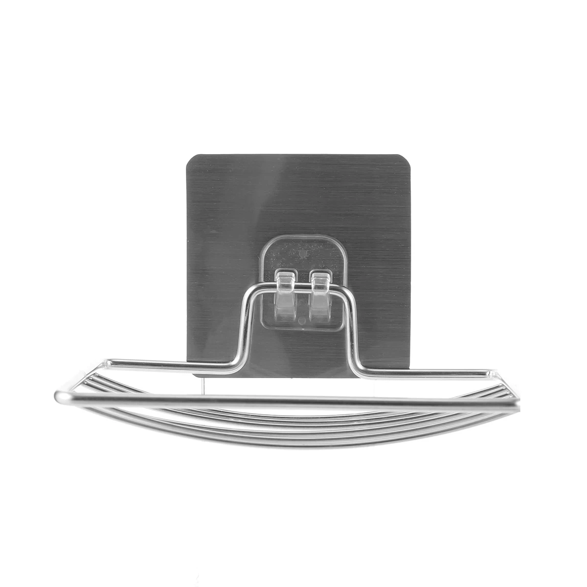 

2pcs Wall Mount Soap Holder Stainless Steel Draining Tray Bathroom Soap Rack Keep Dry Easy Clean Non-Deformation