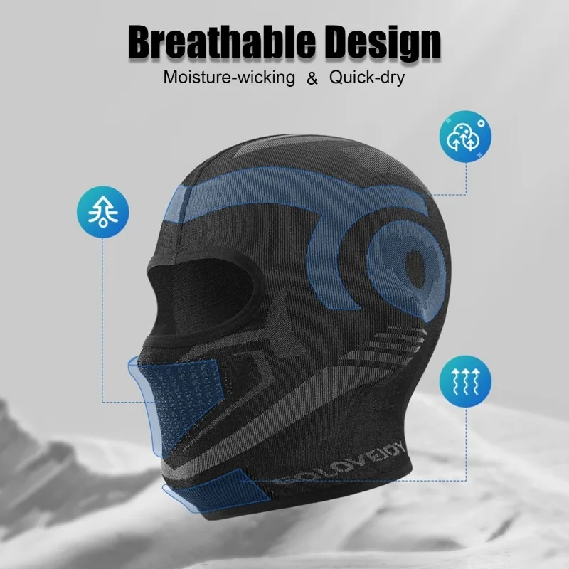 Windproof Full Face Mask Breathable Motorcycle Balaclava Helmet Lining Bicycle Cycling Sports Masks Headgear for Men Women