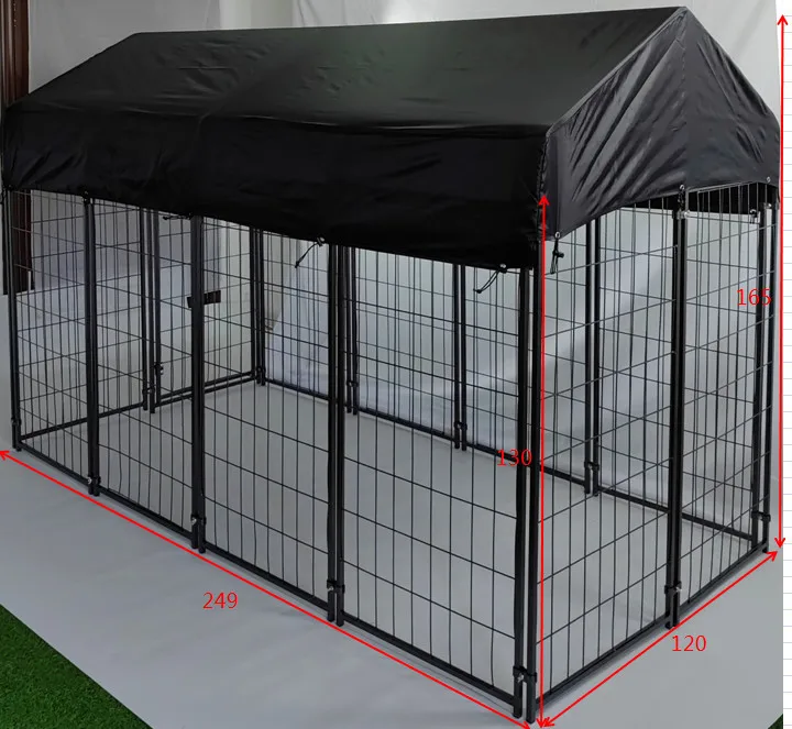 Large dog shed factory direct sales thickened thickened steel pipe dog fence sunshade waterproof tarpaulin oxford dog running ca