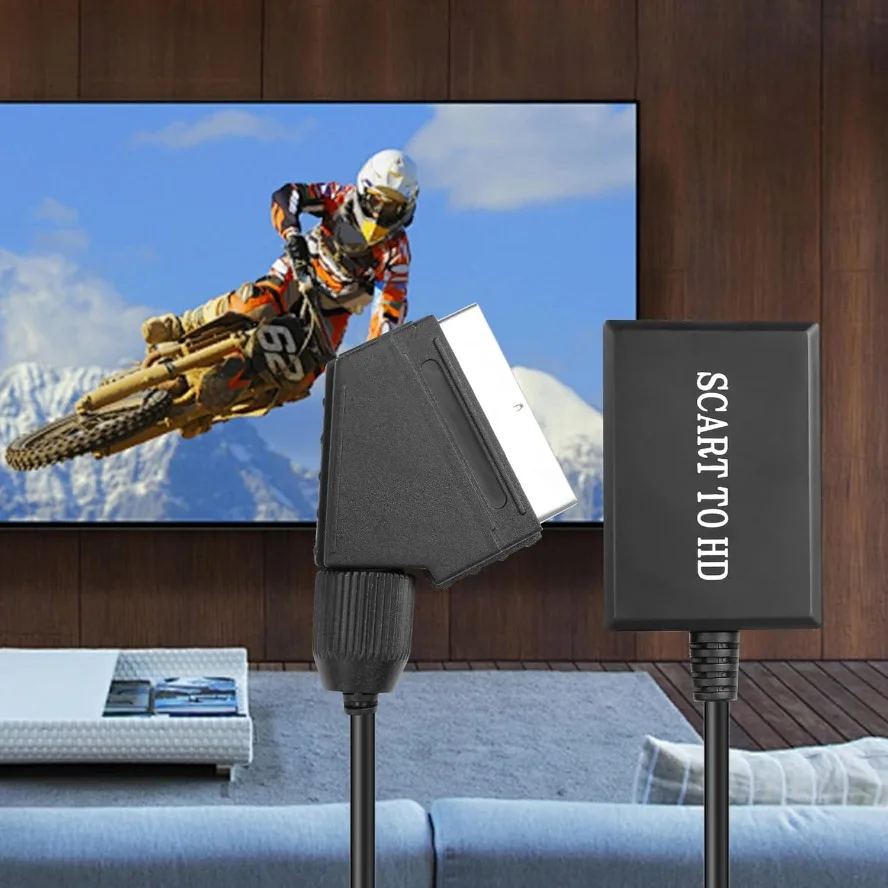 Konwerter SCART na HDMI Adapter wideo i audio do telewizorów HD DVD HDTV Sky Box STB Plug and Play Kabel DC Plug and Play — zdjęcie produktu 5