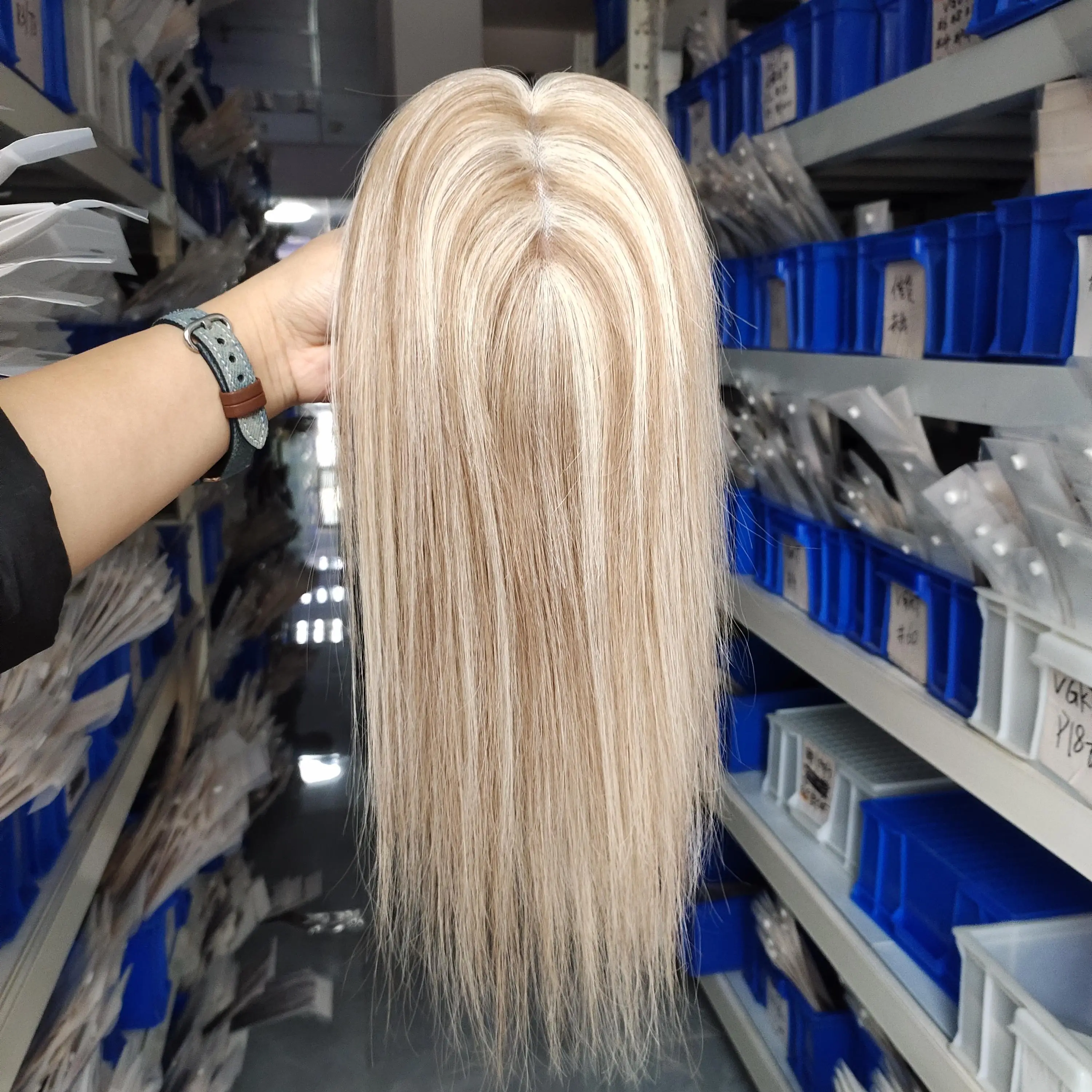 Moresoo jungfräuliches Haar Topper jungfräuliches Clip auf Haar Topper große Basis 6*7 Zoll & 3*5 Zoll Topper Haarteil für kurzes Haar menschliches Haar 3