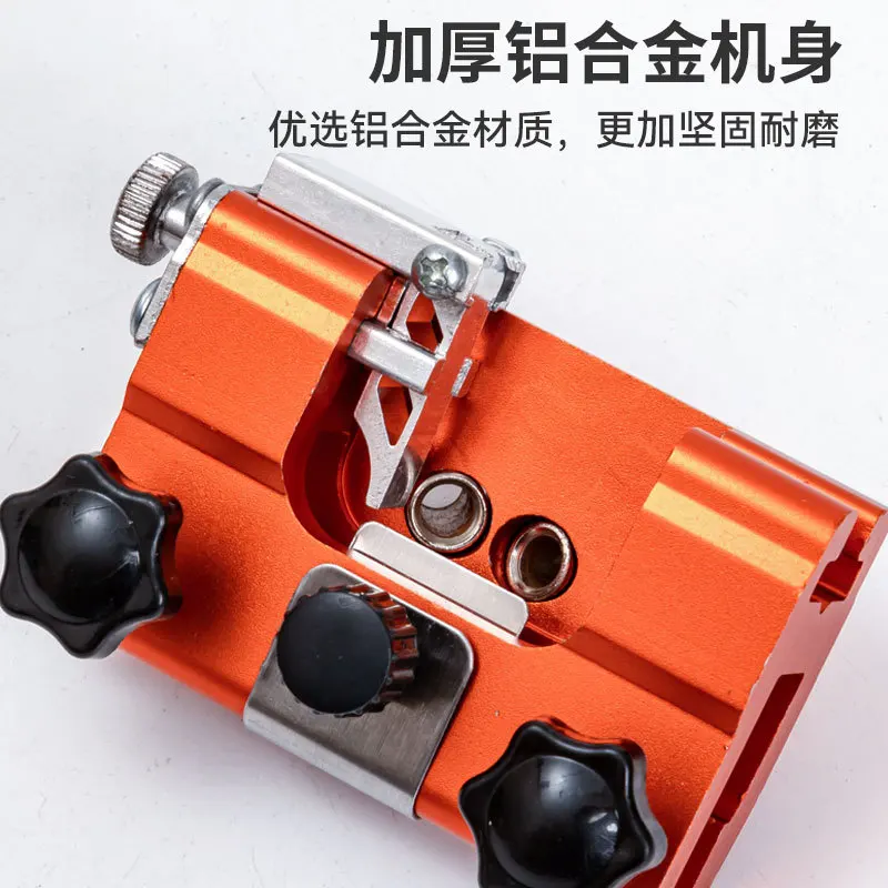 Manual Chain Grinder, Chain Clamp, Grinding Blade, Portable Hand Cranked Household Gardening Tool