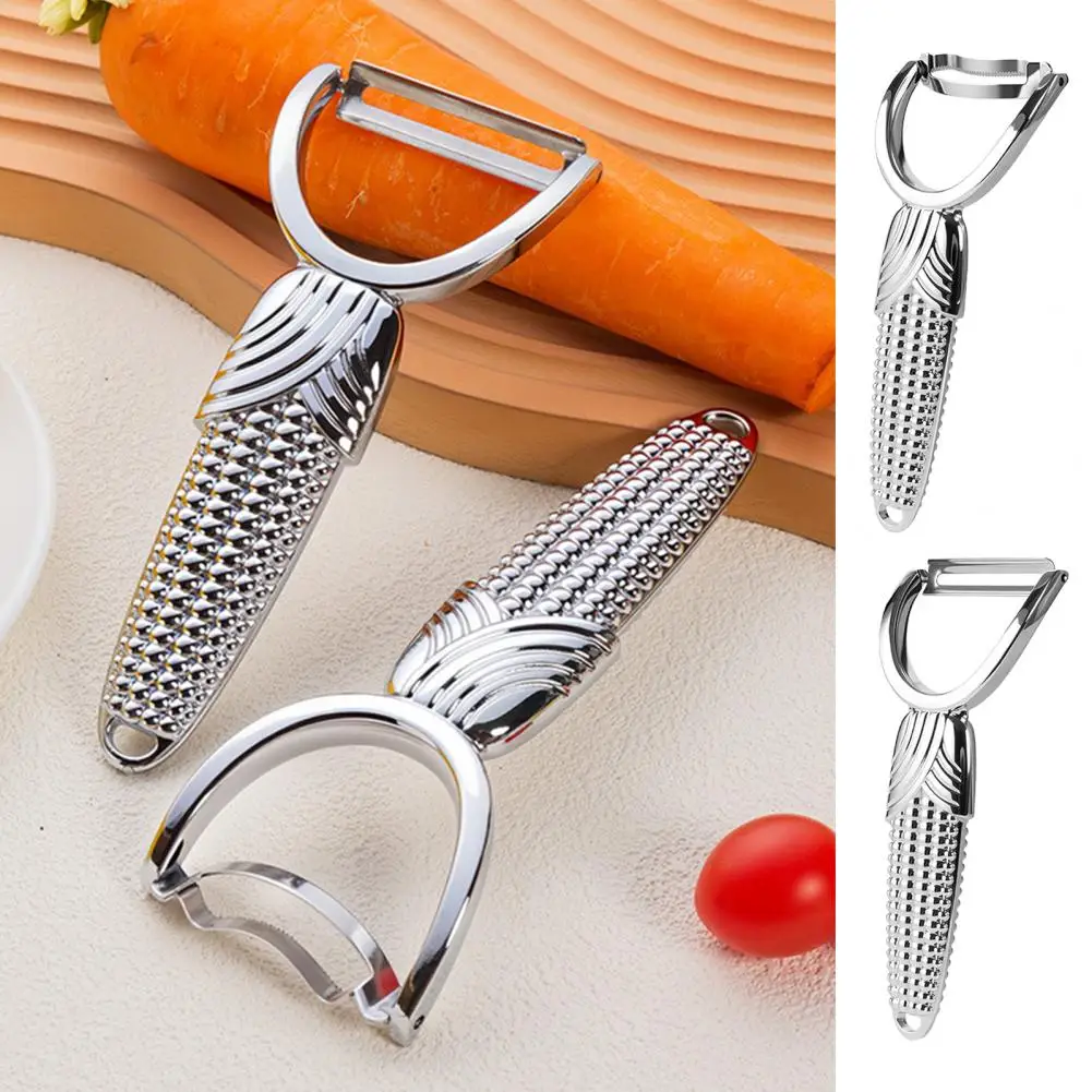 Stainless Steel Corn Stripper Corn Peeler Tool Zinc Alloy Stripper with Serrated Blade Ergonomic Corn on Cob Gadget for Bbq Home