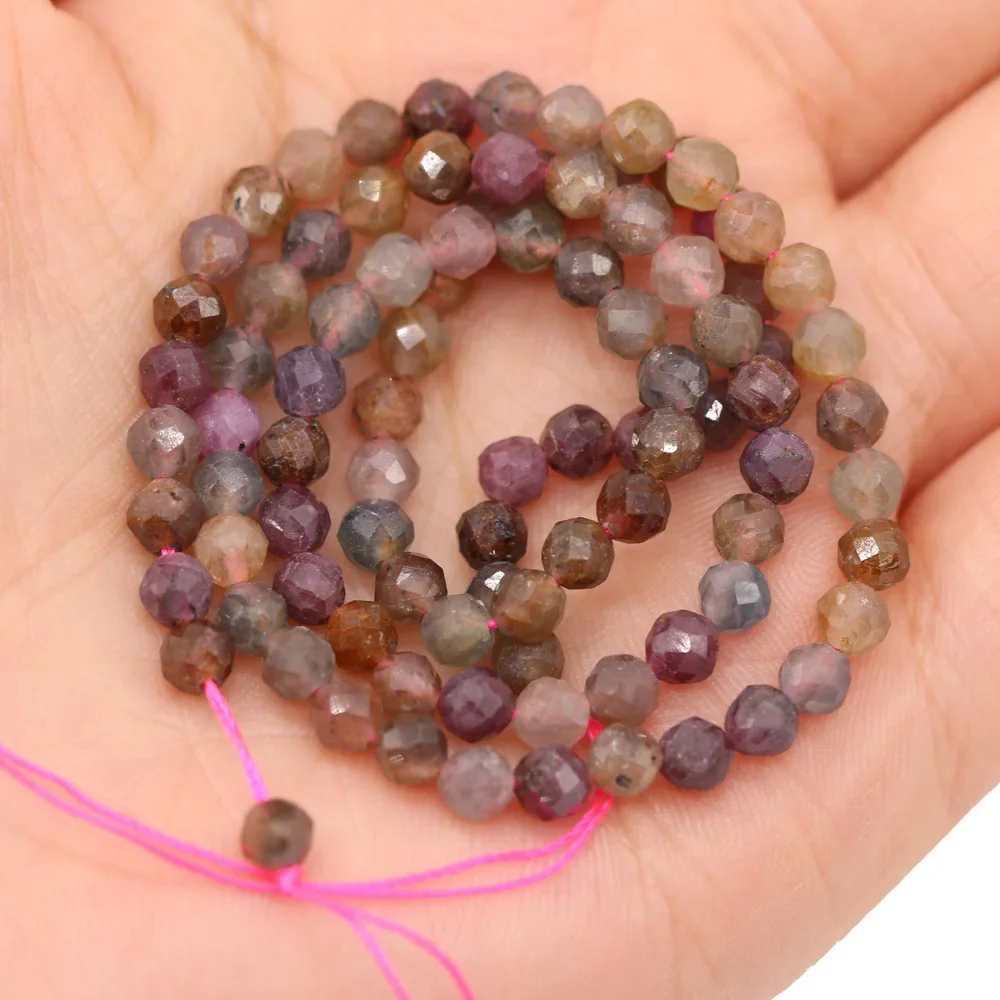 Rhodochrosite Rose Quartz Garnet Amazonite 4mm Faceted Natural Stone Beads Jewelry Making Necklace Bracelet Earrings Accessories