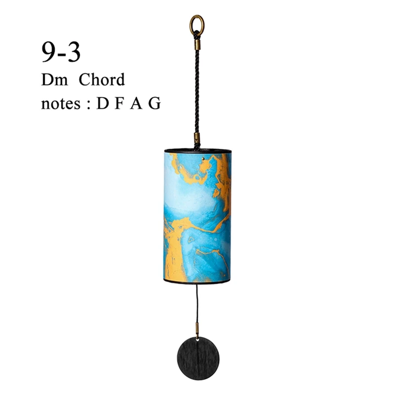 Bamboo Windchime 9 Rods , Wind Chimes 9 Rods, Wind Bell Craft Outdoor, Garden Patio Meditation, C G Am Dmchord