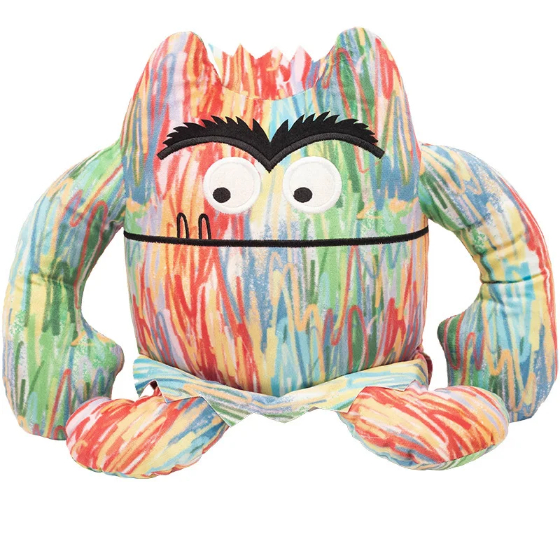 Cartoon Colorful Demon Cute Funny Big Mouth Monster Plush Toy Stuffed Animation Doll Children\'s Birthday Halloween Party Favor