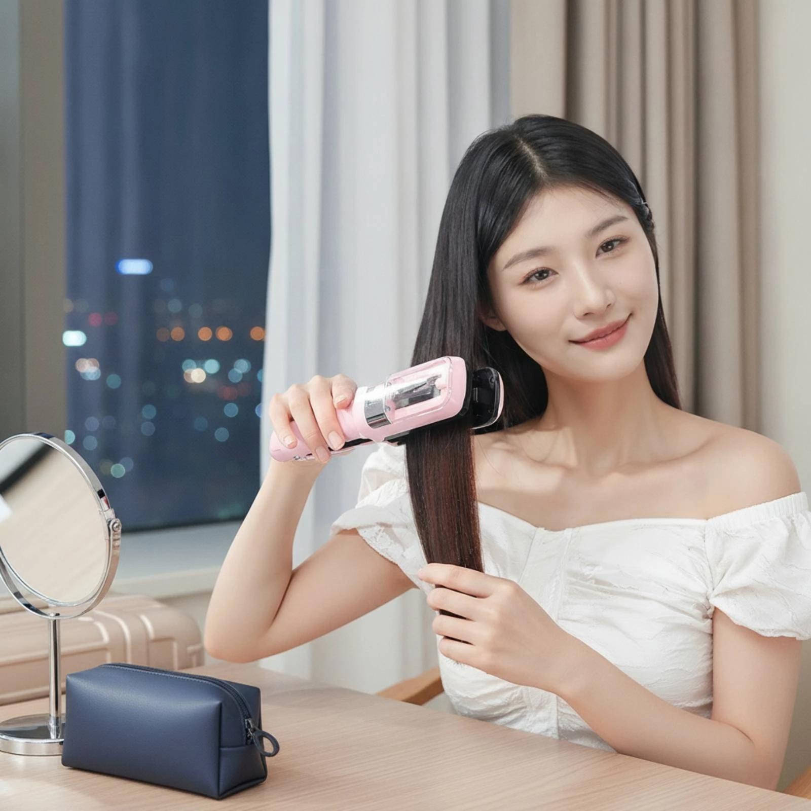 Hair Trimmer with Transparent Cover Non-Slip Split End Trimmer Split End Remover Device Compact Portable for Home, Travel