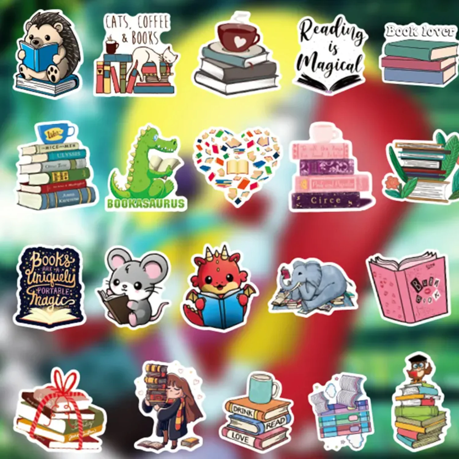 100 Pcs Book Stickers,Reading Stickers,Bookish,Book Stickers For Water Bottles,Bookish Items Stickers,Library Stickers,Book Acce