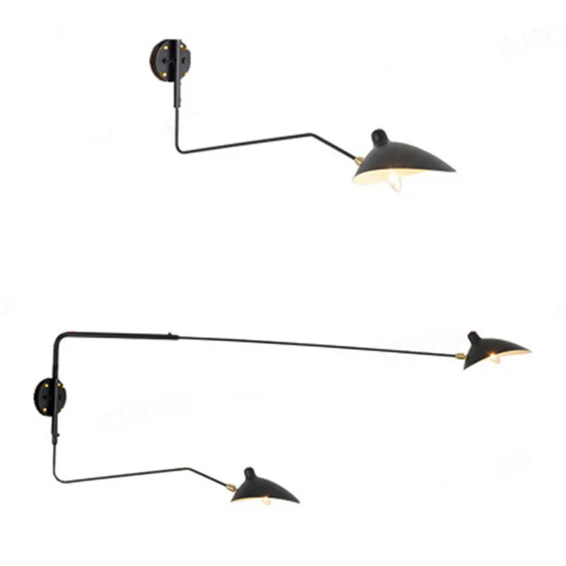 Modern Black Adjustable Led Wall Lamp for BathRoom Bedroom Vintage Industrial Rotatable Wall Lights for Home Wall Decor
