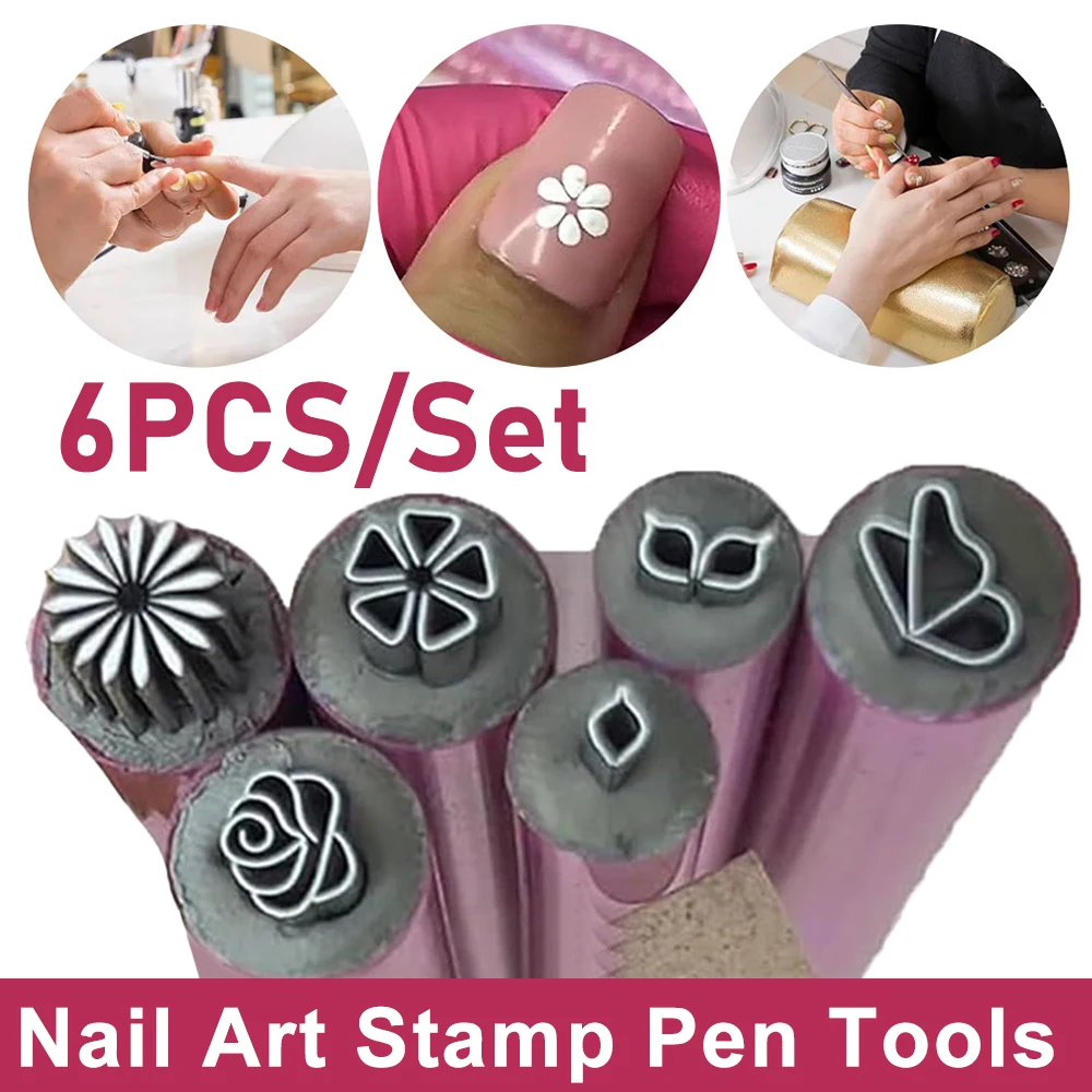 

Nail Art Stamp Pen Set Kit Floral Butterfly Pattern DIY Nail Art Design Printer Nail Art Stamping Plates Tool for Manicure Decor