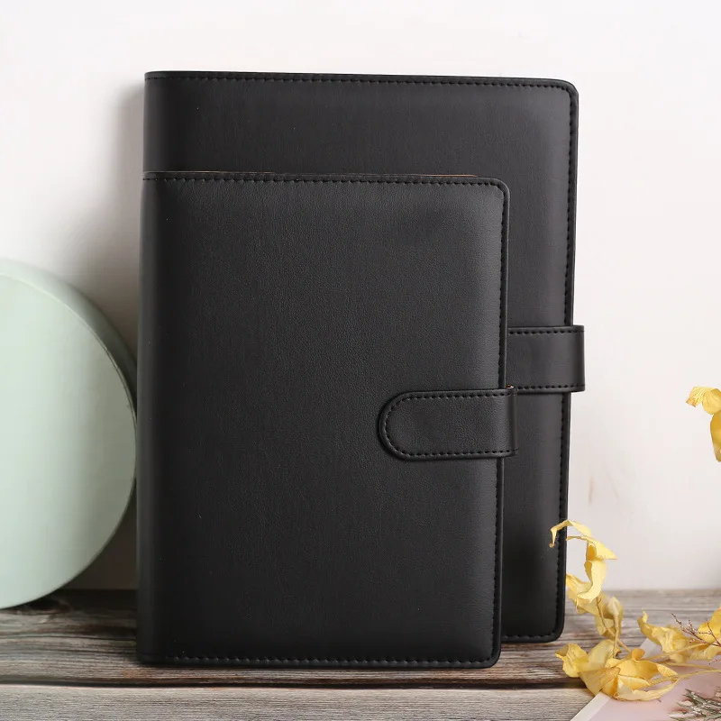 A5 B5 Retro  PU Leather DIY Binder Notebook Cover With 100Sheets Inner Page Diary Agenda Planner Paper Cover School Stationery