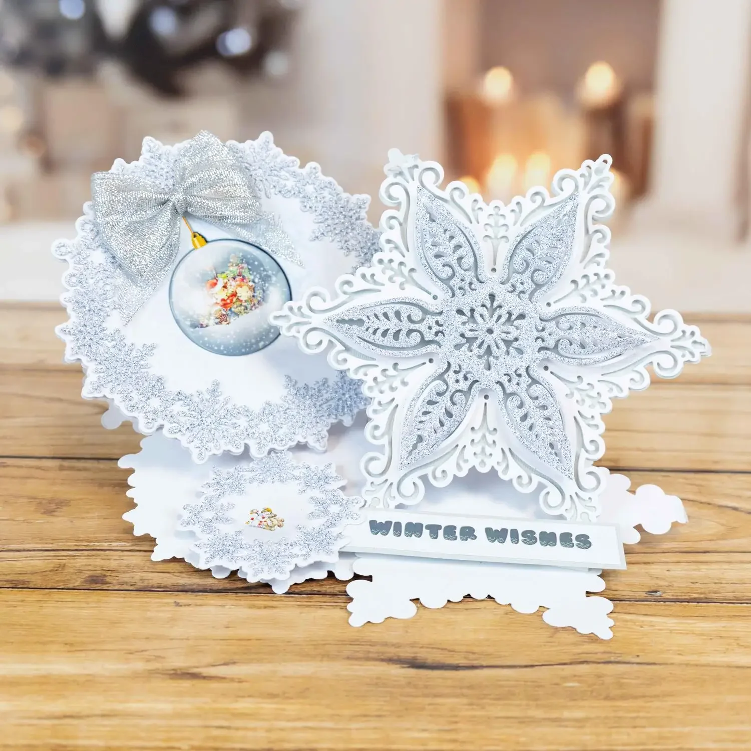 Snowflake Christmas Ring Frozen Kisses 2024 New Metal Cutting Dies Scrapbook Diary Decoration  Diy Greeting 2023