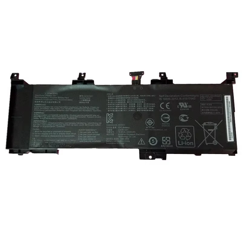 C41N1531 15.2V 62Wh Laptop Battery For Asus GL502VS-1A GL502VY-DS71 GL502VY GL502VT-1B Series lithium-ion