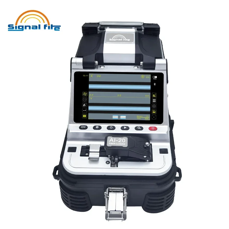 Signal Fire AI-20 AI-30 Optical Fiber Fusion Splicer With Electric Cleaver Splicing Machine 6 Motors Automatic Core Alignment