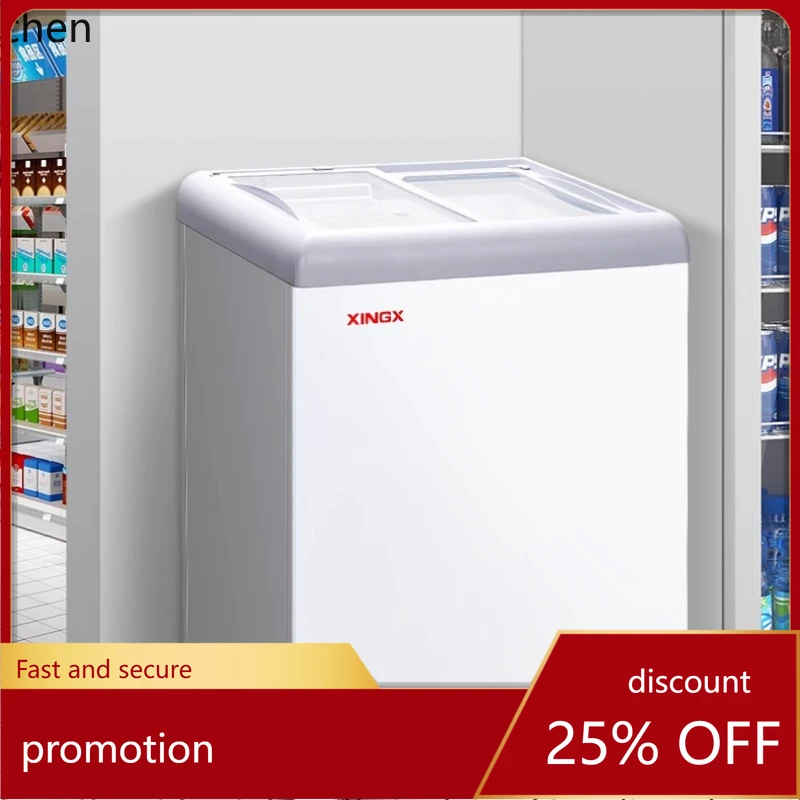 

HXL Freezer Large Capacity Frozen Display Refrigerated Fresh-keeping Glass Horizontal Ice Cream Cabinet