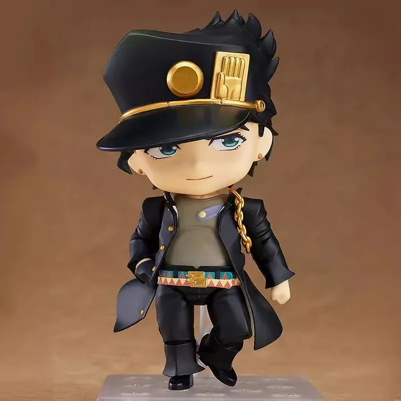 Novo 10cm anime jojo's bizarre adventure kujo jotaro q versão conjunta substituível figuras de ação pvc modelo estátua boneca brinquedo presentes