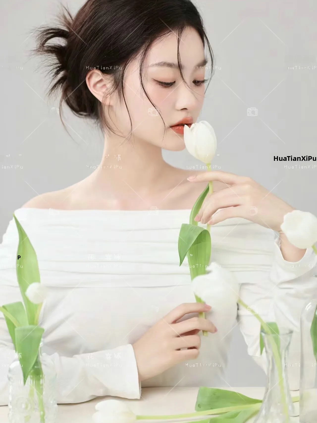 New Arrival Studio Theme Korean Style  Light Oxygen Girl Top Portrait Art Photo Photography Clothing Winter Season Ladie... - view 3