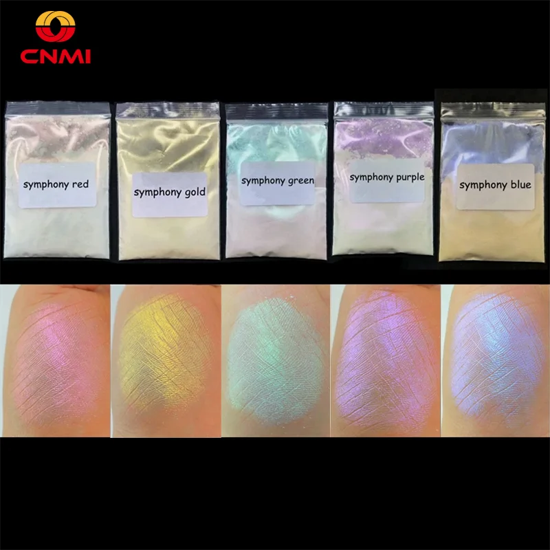 50g Peacock Pearl Mica Powder Car Paint Cosmetics Eyeshadow Nail Glitter Soap Dye Polarized Symphony Mica Mermaid Pigment