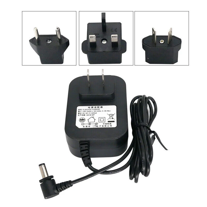 For Shark Vacuum Cleaner AC Adapter Wall Charger YLS0243A-C288080 28.8V 800mA Power Supply 5.5*2.1mm