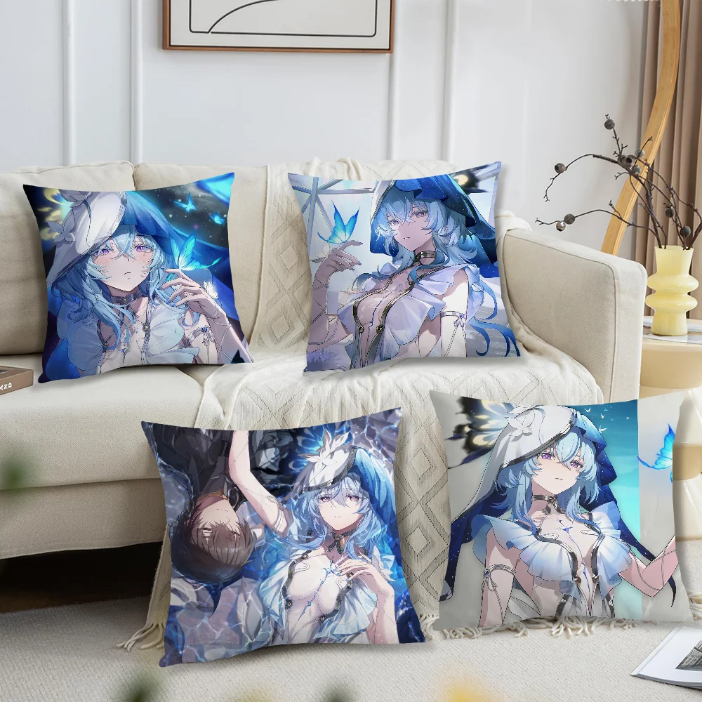 Heißes Spiel Wuthering Waves The Shorekeeper Kissenbezug Sofa Wohnzimmer Schlafzimmer Kopfteil Rückenlehnenkissen Quadratisches Kissen Nickerchen Zeit