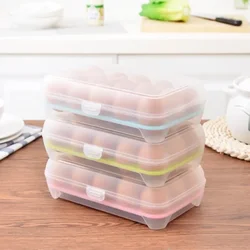 15 Grids Egg Storage Box Eggs Box Organizer Case Egg Box Tray with Lid Food Storage Containers Eggs Holders Kitchen Accessories