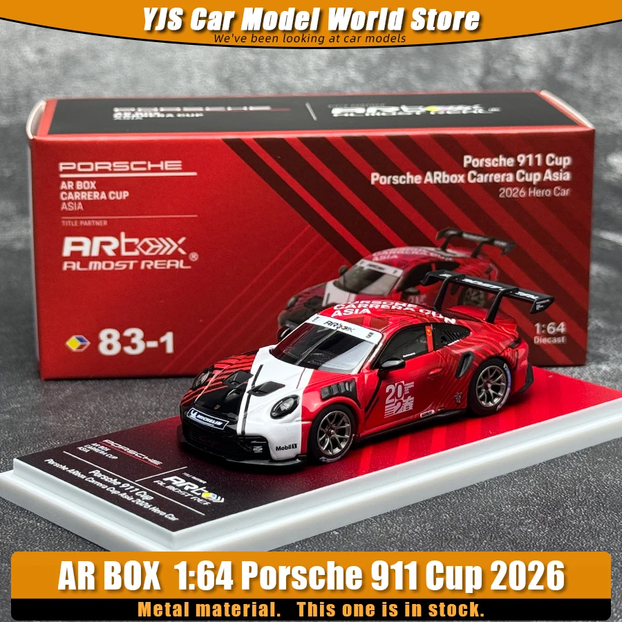 AR BOX diecast model 1/64  Porsche 911 Cup Asia - Porsche Carrera Cup 2026 Hero Car car model stcollection