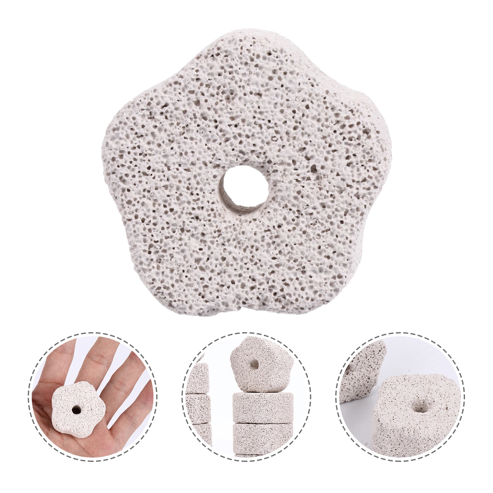 

12 Pcs Volcanic Rock Teeth 4x2cm Chew Stone for Hamster Guinea Pig Mineral Pet Toys Bright Natural Calcium