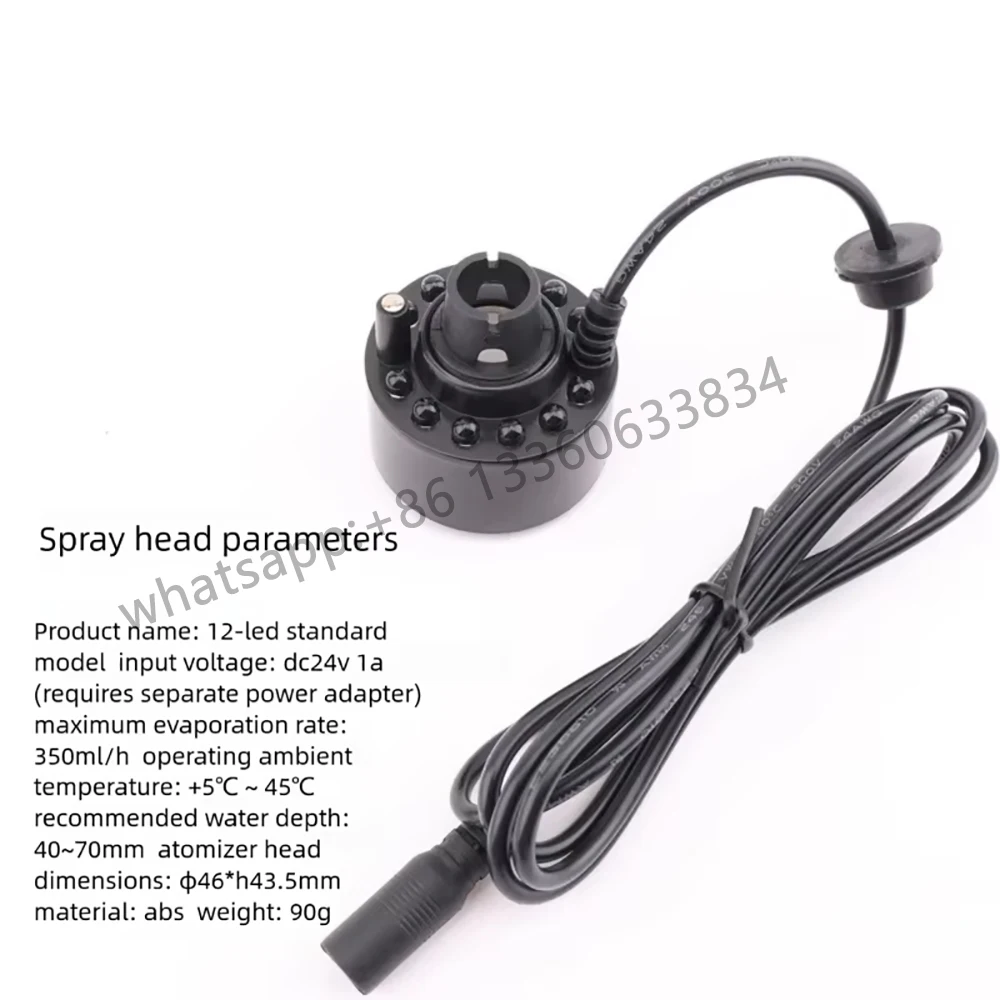 DC 24V Plastic Super Ultrasonic Mist Maker Fogger Fog Water Fountain Pond Atomizer Humidifier
