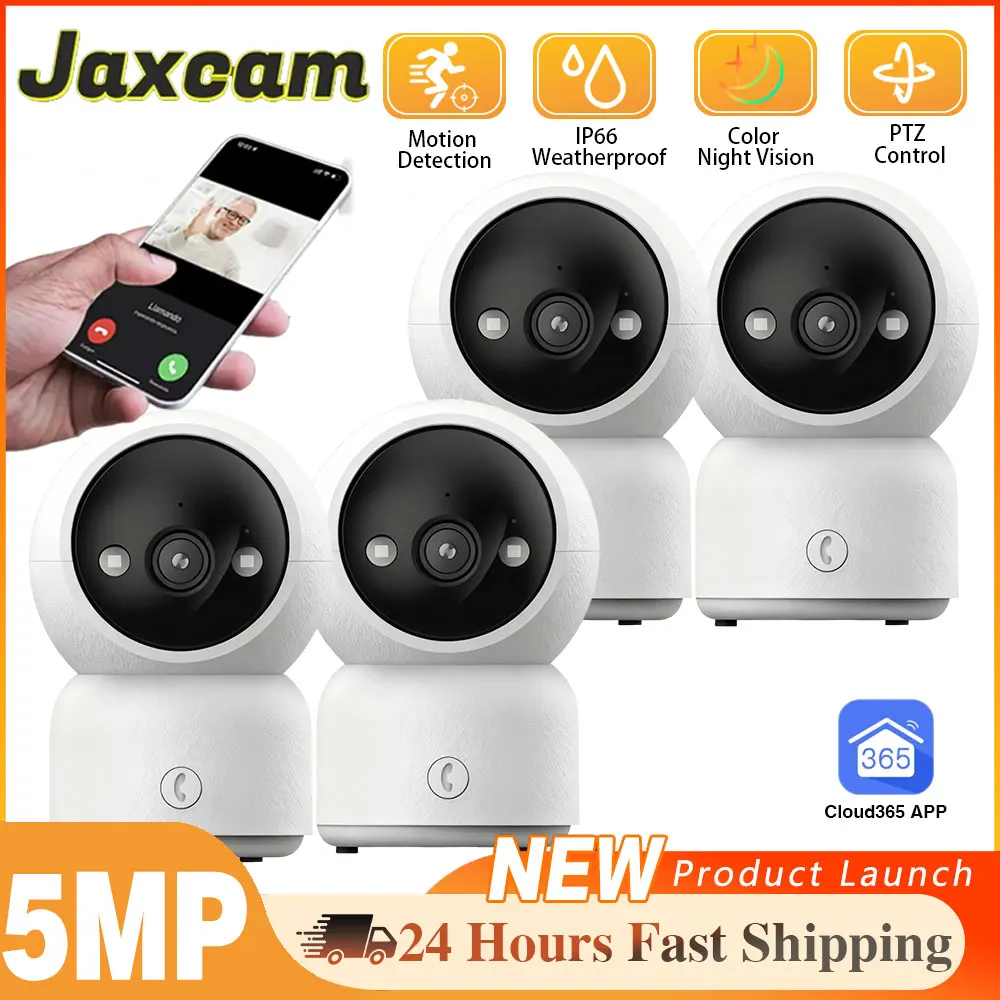 

Камера видеонаблюдения Cloud365 APP 5 МП с Wi-Fi 2,4 ГГц для дома, с функцией вызова в одно касание, цветным ночным видением, отслеживанием человека, поворотом на 355° ° Панорамно-эксцентрический поворотный механизм (ПЭПМ)