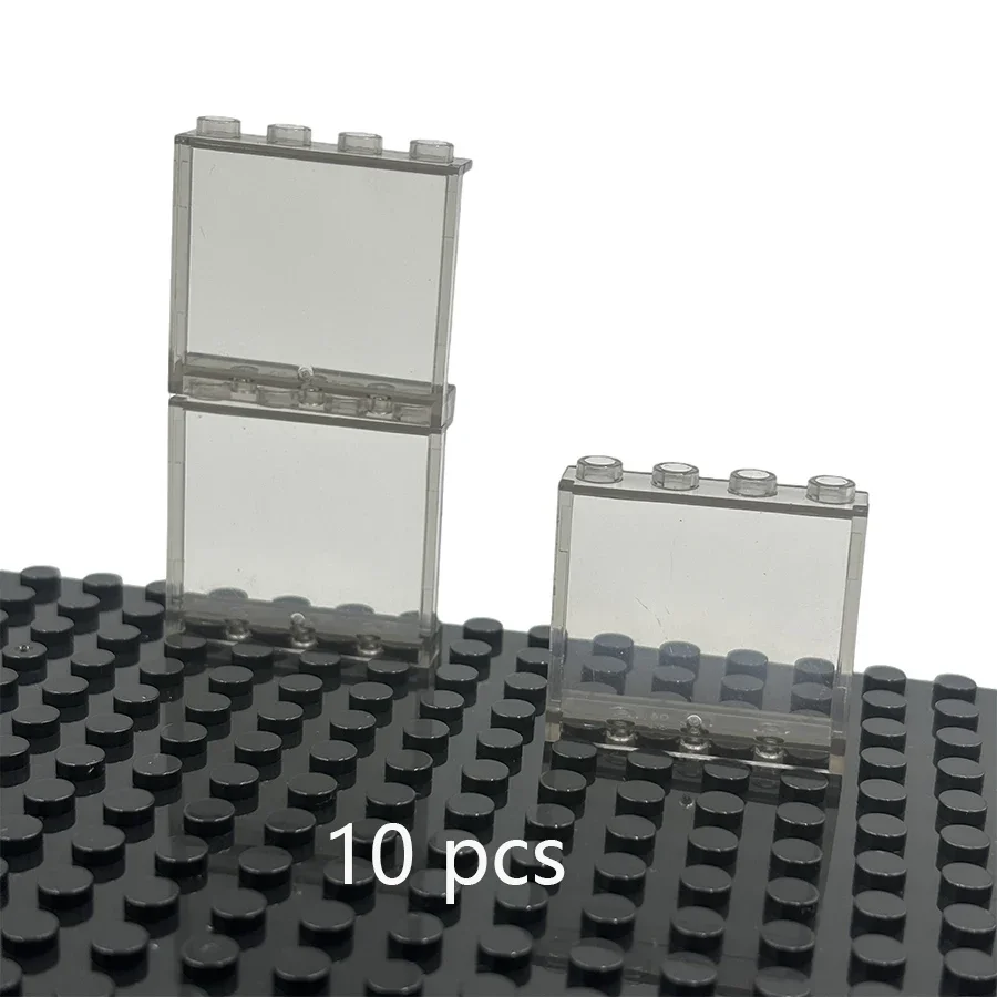 10 STKS Transparant Paneel 1x4x3 Dots Venster Muur Huis Bouw Accessoires DIY Huis Bakstenen Speelgoed Onderdelen Compatibel 60581