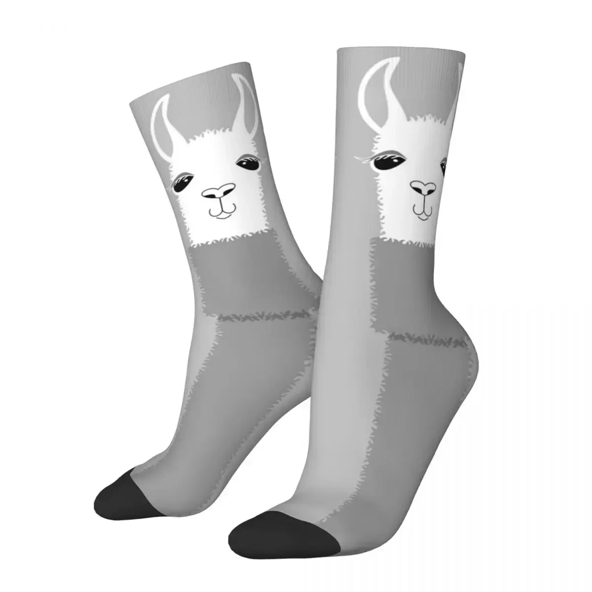 LLAMA DUO Socks Harajuku Super Soft Stockings All Season Long Socks Accessories for Unisex Gifts